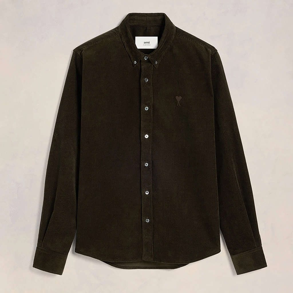 AMI Paris Cotton-Corduroy Classic Fit Shirt - S